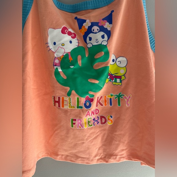 Hello Kitty Womans Juniors Square Neck Sleeveless Tank Top 2XL New Summer Spring - Picture 3 of 8